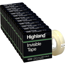 Load image into Gallery viewer, 6200 Invisible Tape, 1/2&quot; x 36 yd (Pack of 12)
