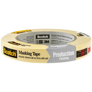 2020 Masking Tape, 18 mm x 55 m (Pack of 48)