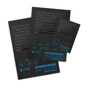 Stonehenge Aqua Coldpress Black Heavy (10 sheets)