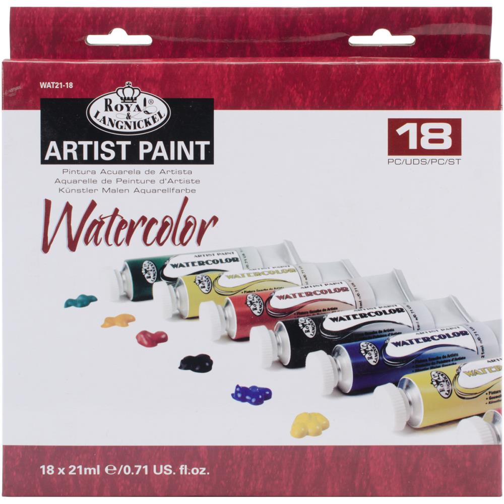 Watercolor Paints Set, 21 ml (18 pcs)